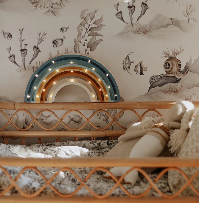 Little Lights, Nattlampa till barnrummet, Regnbåge Denim Blue