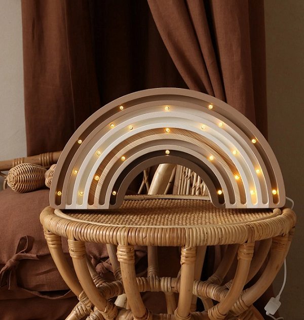 Little Lights, Nattlampa till barnrummet, Regnbåge Cappuccino