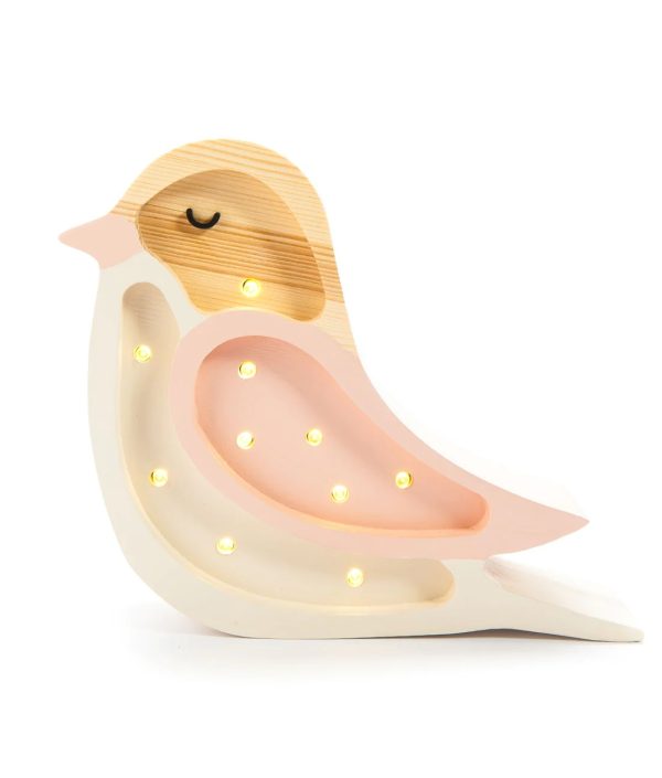 Little Lights, Nattlampa Liten fågel strawberry cream