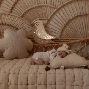 Little Lights, Nattlampa till barnrummet, Stor fågel Coffee wood