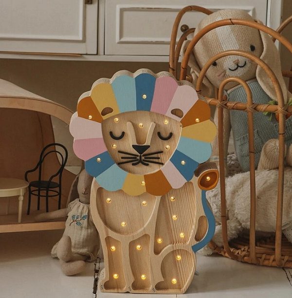 Little Lights, Nattlampa till barnrummet, Lejon rainbow retro