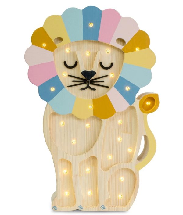 Little Lights, Nattlampa till barnrummet, Lejon rainbow retro