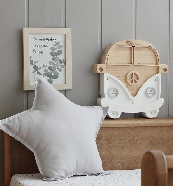 Little Lights, Nattlampa till barnrummet, Vit/natur buss