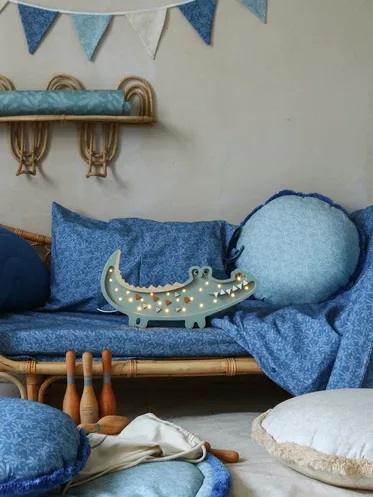 Little Lights, Nattlampa till barnrummet, Krokodil ljusgrön - Bild 3