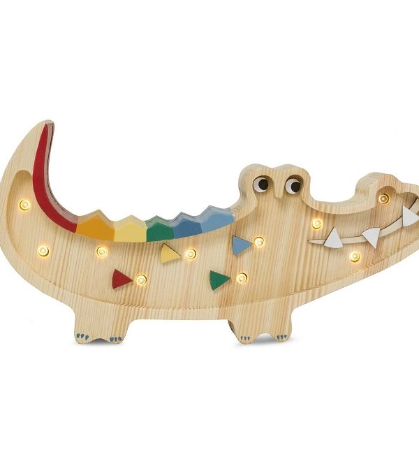 Little Lights, Nattlampa till barnrummet, Krokodil mini trä