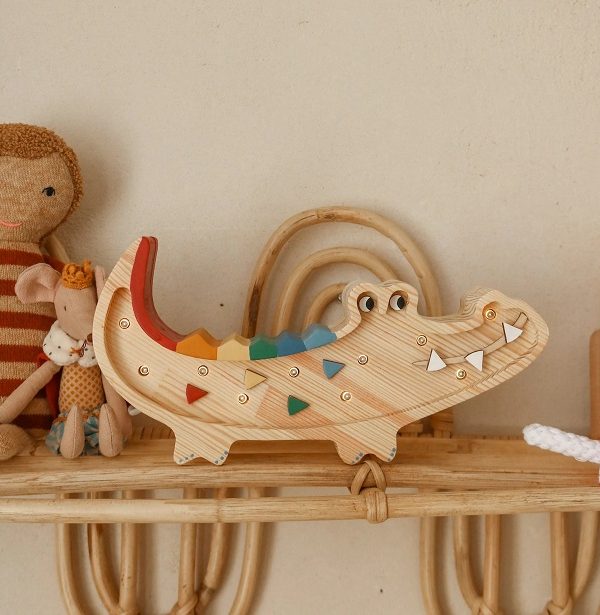 Little Lights, Nattlampa till barnrummet, Krokodil mini trä