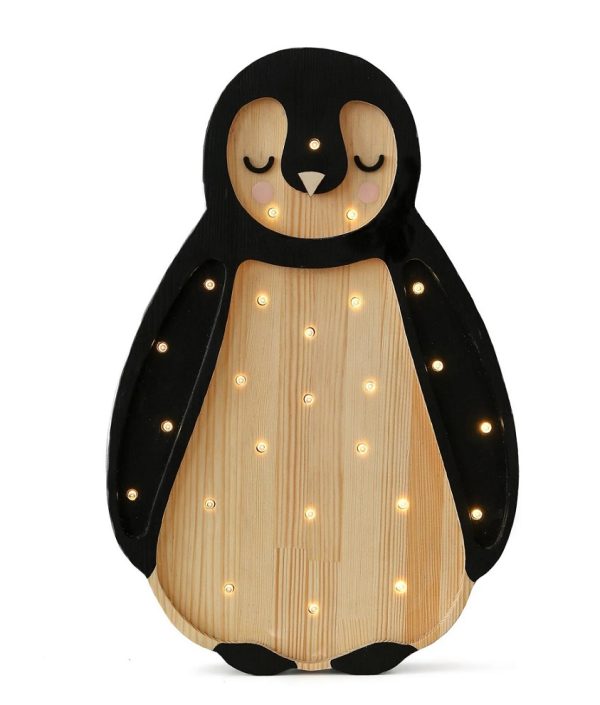 Little Lights, Nattlampa till barnrummet, Pingvin svart/natur