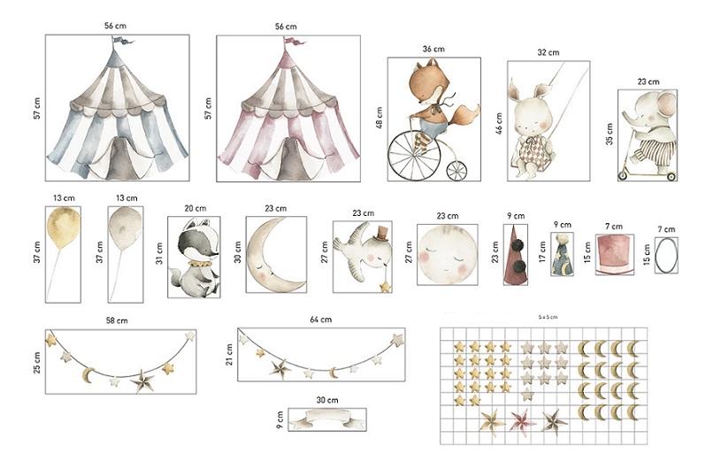 Babylove, väggklistermärke Cirkus - Bild 2