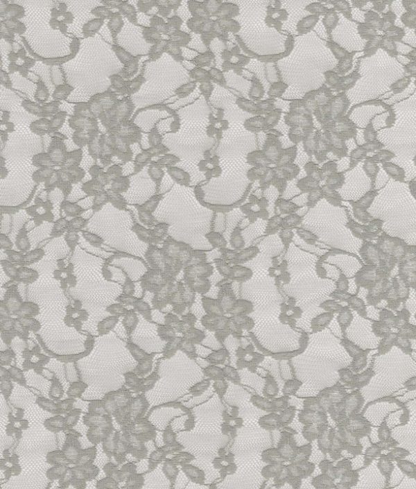 Numero 74, sänghimmel med ljusslinga, Grå spets