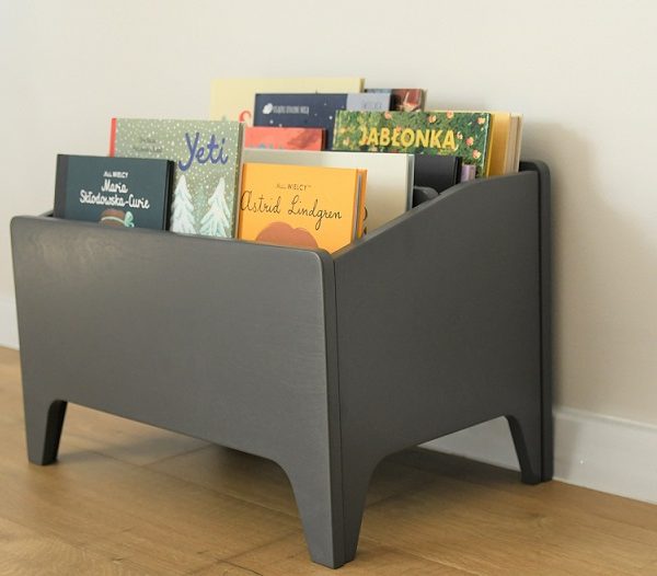 Golvbokhylla till barnrummet, grå