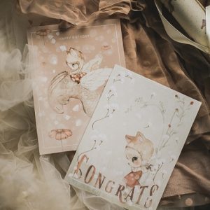 Mrs Mighetto, Födelsedagskort 2-pack, Blomma