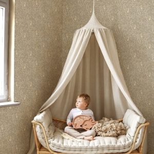 Mrs Mighetto, tapet Misty Leaf Fauna, Grey