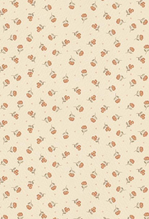 Mrs Mighetto, tapet Ditsy Jolly Bee, Rusty Red