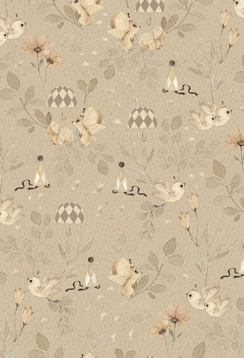 Mrs Mighetto, tapet Forest Flowers, Mullvad