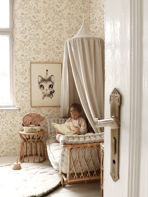 Mrs Mighetto, tapet Forest Flowers, Off White - Bild 3