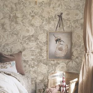 Mrs Mighetto, tapet Poppies for Marlene, Soft Creme