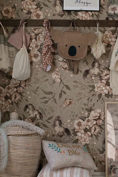 Mrs Mighetto, tapet Ponies for Hollie, Pale Green - Bild 7