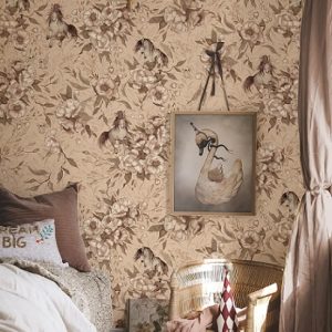 Mrs Mighetto, tapet Ponies for Hollie, Sandy Pink