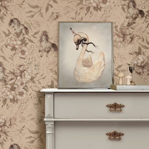 Mrs Mighetto, tapet Ponies for Hollie, Sandy Pink