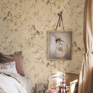 Mrs Mighetto, tapet Ponies for Hollie, Pale Yellow