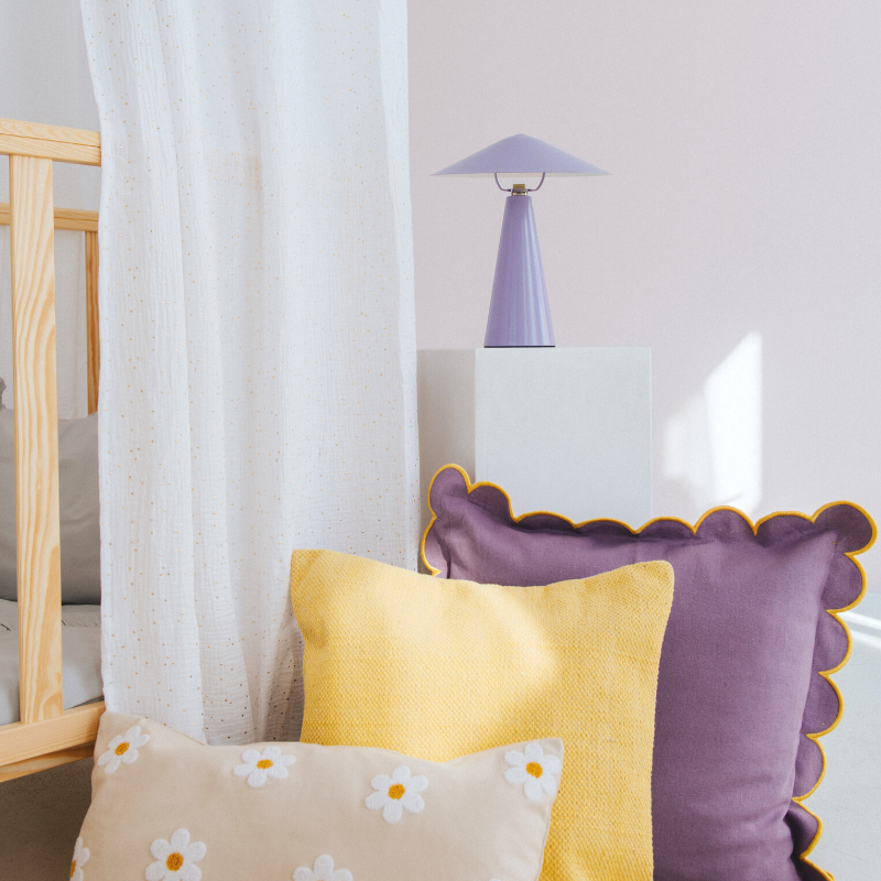 Babylove, Vit sänghimmel i bomullsmuslin med ljusslinga - Bild 4