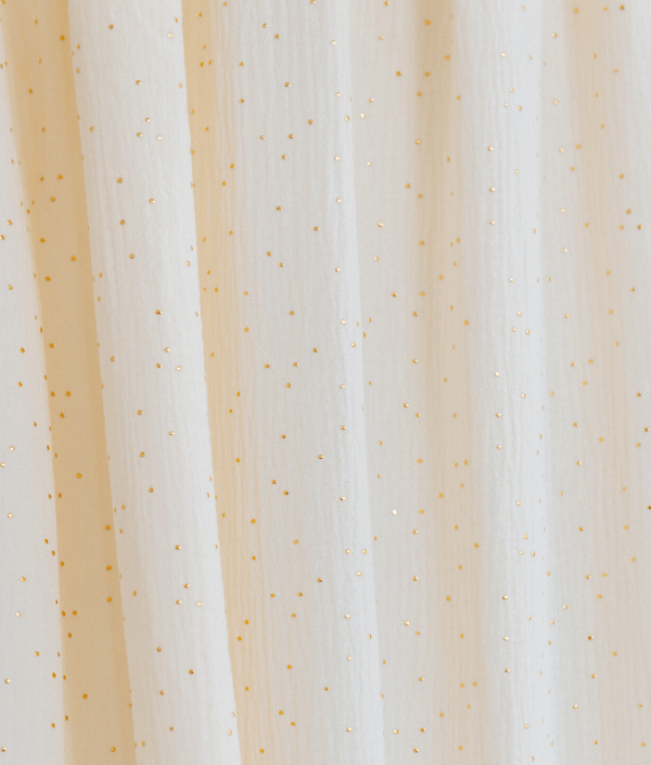 Babylove, Écru sänghimmel i bomullsmuslin med ljusslinga