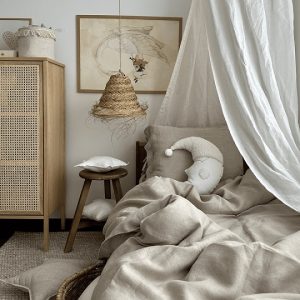 Cream premium sänghimmel i linne, Cotton&Sweets