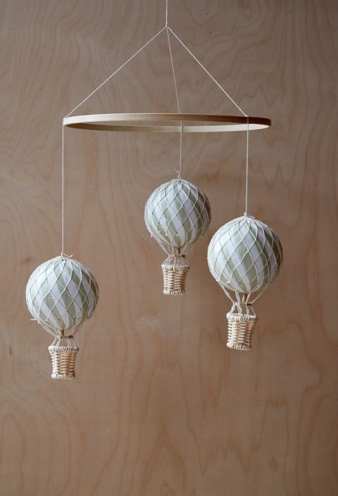 Filibabba, sängmobil luftballong Grön