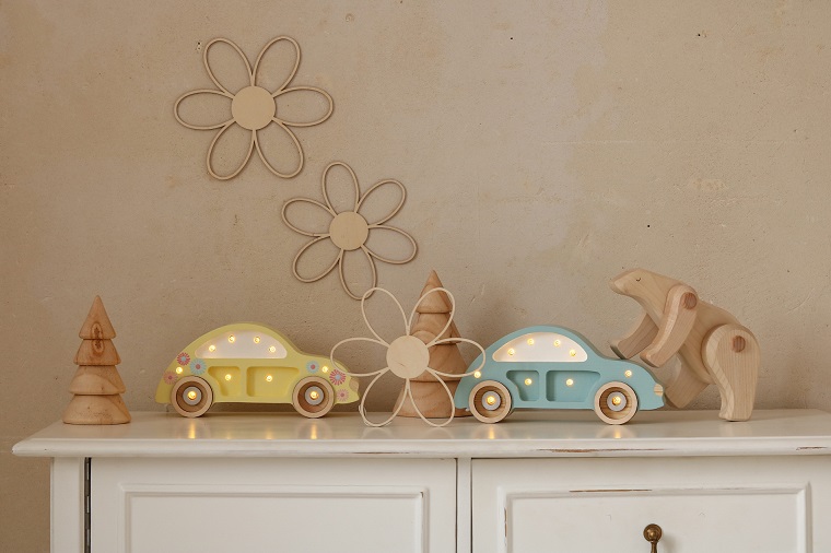 Little Lights, Nattlampa till barnrummet, Beetle mini Blå - Bild 8