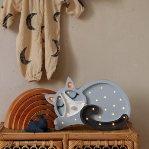 Little Lights, Nattlampa till barnrummet, Katt grå