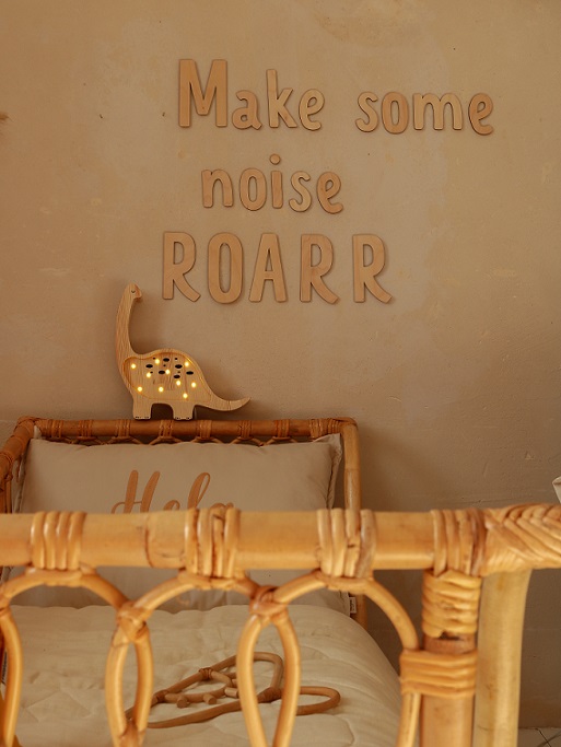 Little Lights, Nattlampa till barnrummet, Dino mini Trä - Bild 8