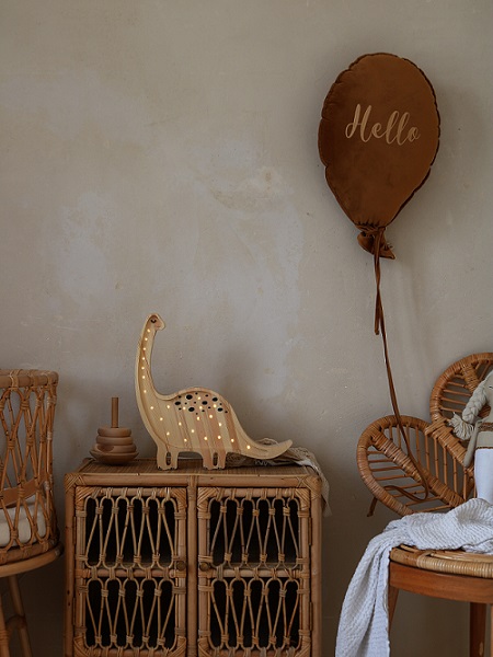 Little Lights, Nattlampa till barnrummet, Dino trä - Bild 5