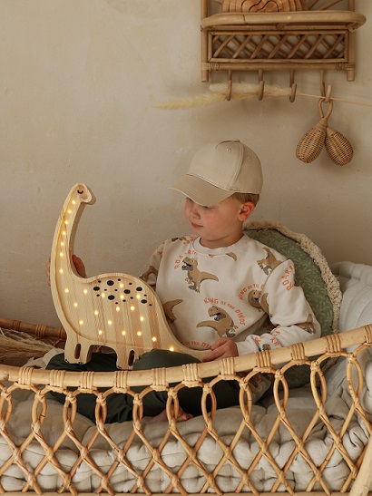 Little Lights, Nattlampa till barnrummet, Dino trä - Bild 6