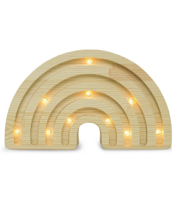 Little Lights, Nattlampa till barnrummet, Regnbåge MINI trä