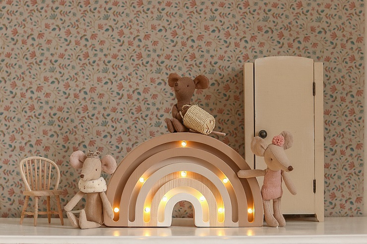 Little Lights, Nattlampa till barnrummet, Regnbåge MINI Cappuccino - Bild 6