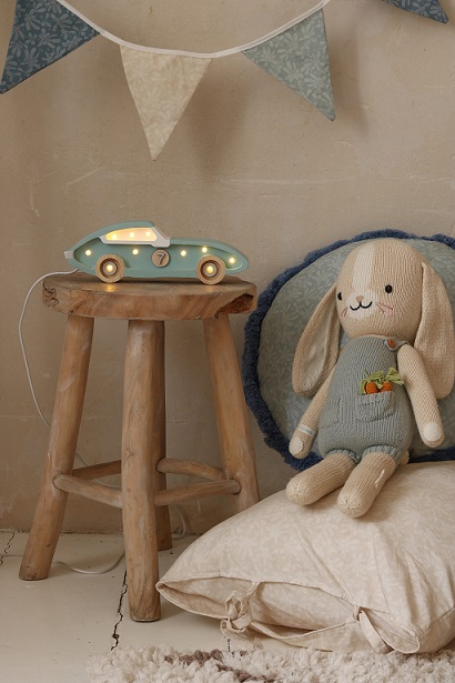 Little Lights, Nattlampa till barnrummet, Racerbil mini blå - Bild 5