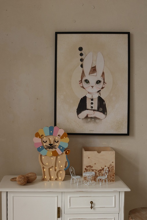 Little Lights, Nattlampa till barnrummet, Lejon rainbow retro - Bild 5