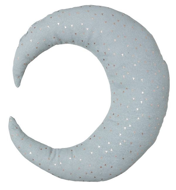 Gråblå kudde, måne