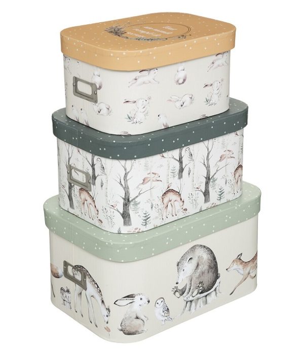 Förvaringslådor Forest, 3-pack