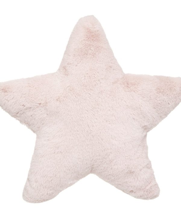 Rosa plyschkudde till barnrummet, stjärna