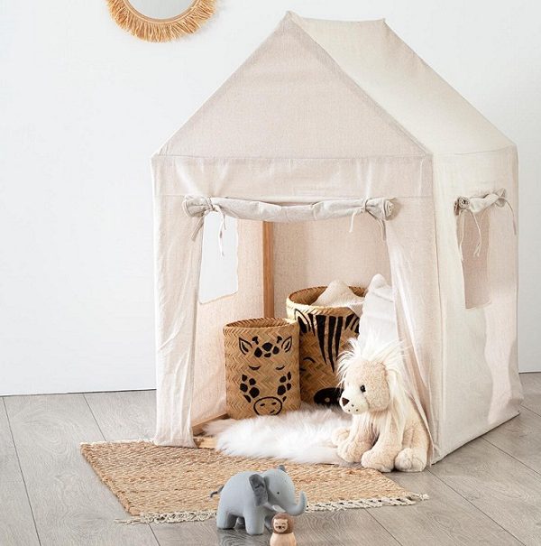 Lektält koja till barnrummet, beige