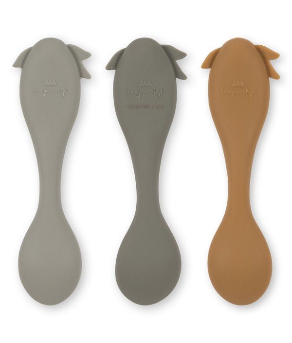 Konges Sløjd, silikonskedar Lemon 3-pack, Ocean mix