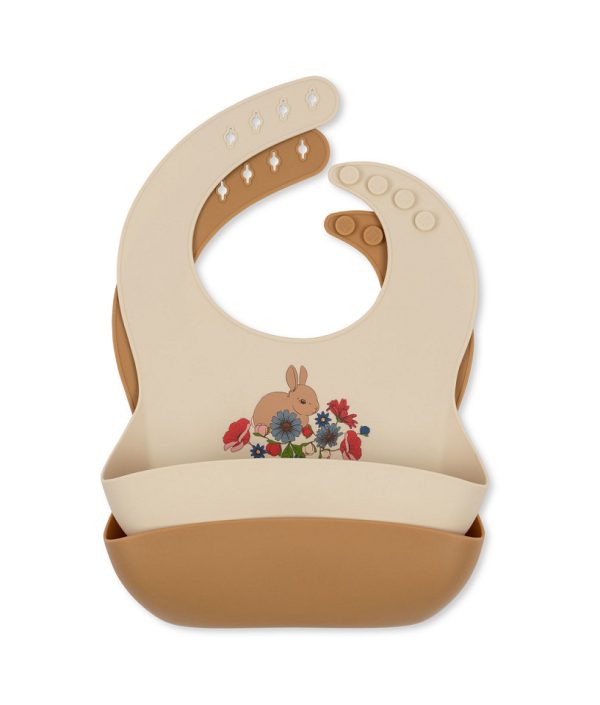 Konges Sløjd, haklapp i silikon 2-pack, Bunny Tokki