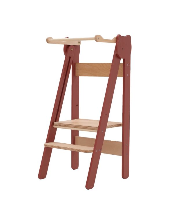 Hjälpa till pall hopfällbar, terracota red