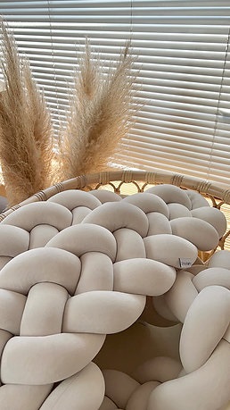 Spjälsängsskydd flätad, Desert sand - Bild 2