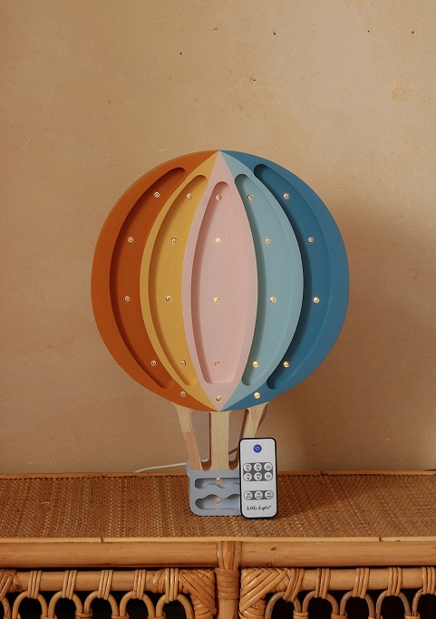 Little Lights, Nattlampa till barnrummet, Luftballong Retro rainbow - Bild 2