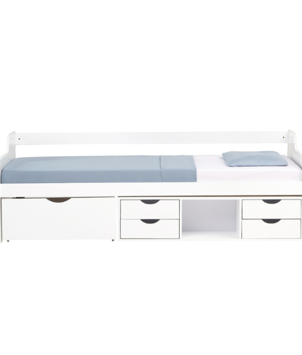 Vit säng 90x200 med förvaring