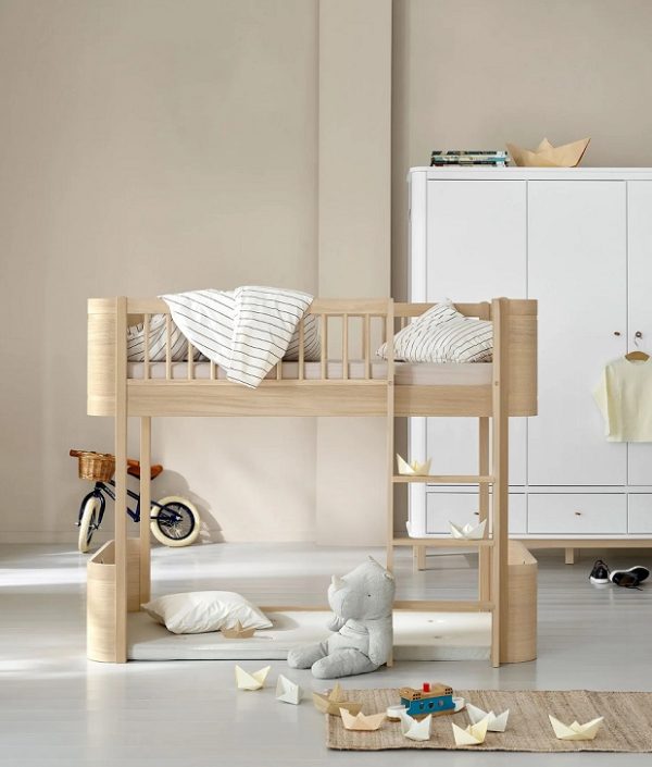 Oliver Furniture, loftsäng Mini+, ek