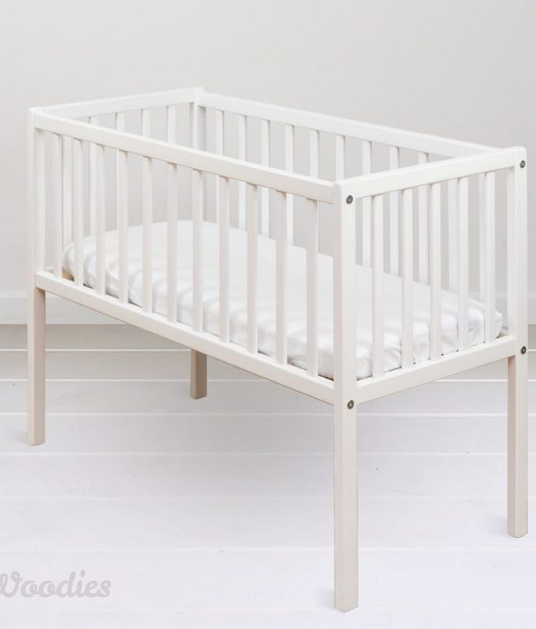 Spjälsäng sidosäng, vit