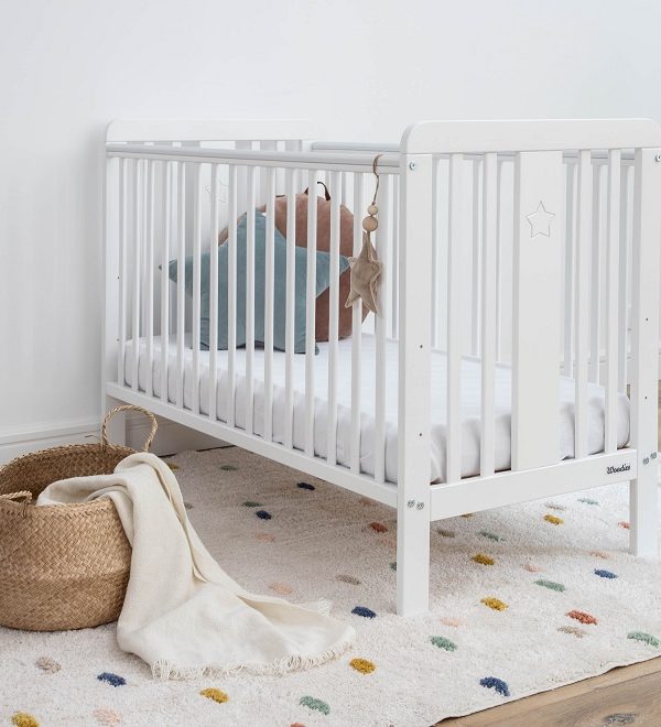 Spjälsäng Stjärna, vit